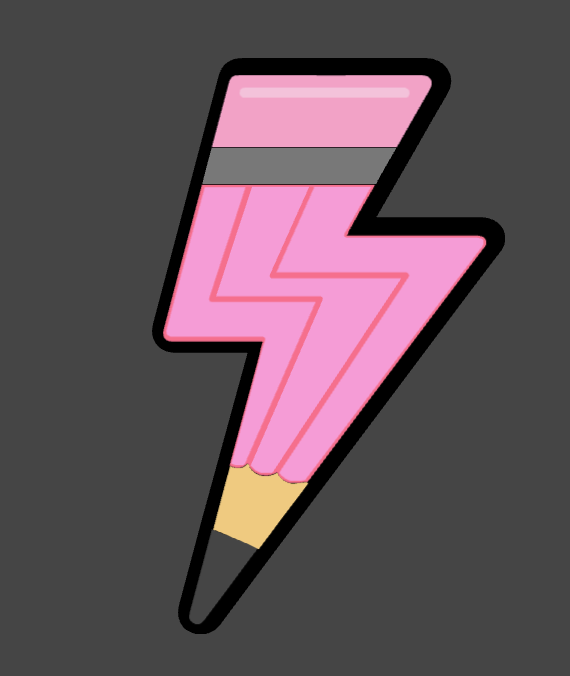 Lightening Pencil Badge Cover