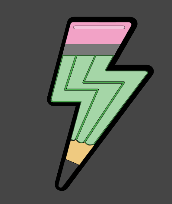Lightening Pencil Badge Cover