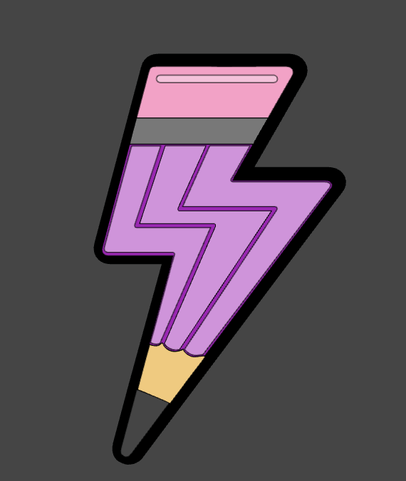 Lightening Pencil Badge Cover