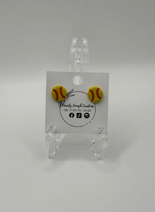 Softball Earrings