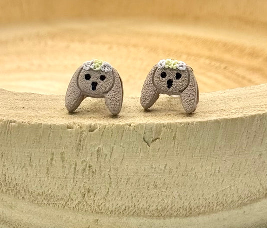 Floral Bunny Studs