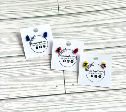 Mini Crayon Earrings